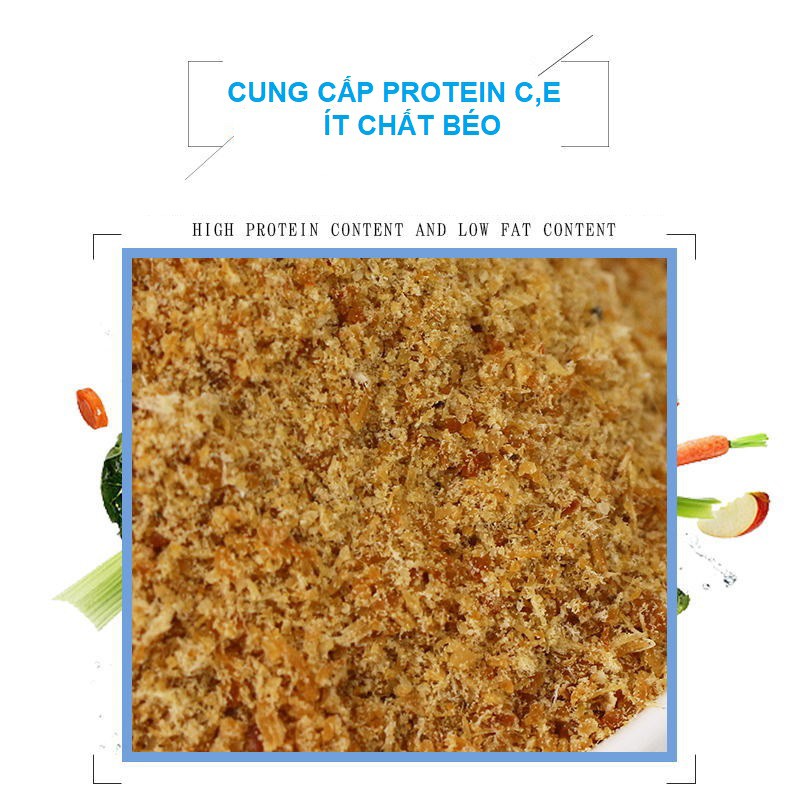 [Mã PET50K giảm Giảm 10% - Tối đa 50K đơn từ 250K] Chà bông gà cho chó mèo Captain để trộn cơm, hạt túi 500gr