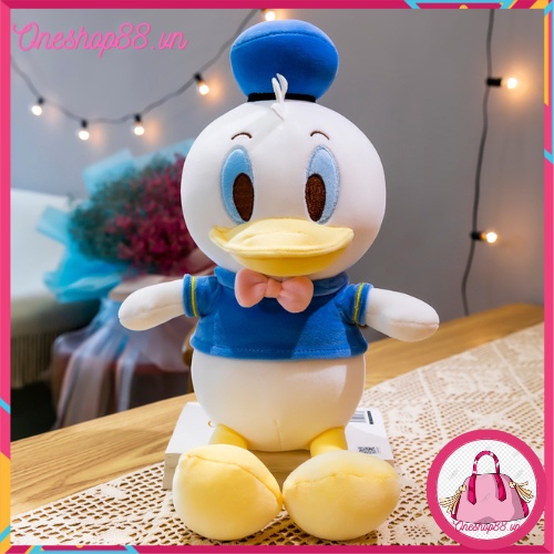Thú gấu nhồi bông, gối ôm hình con vịt mặc áo hàng cao cấp kích thước 40cm