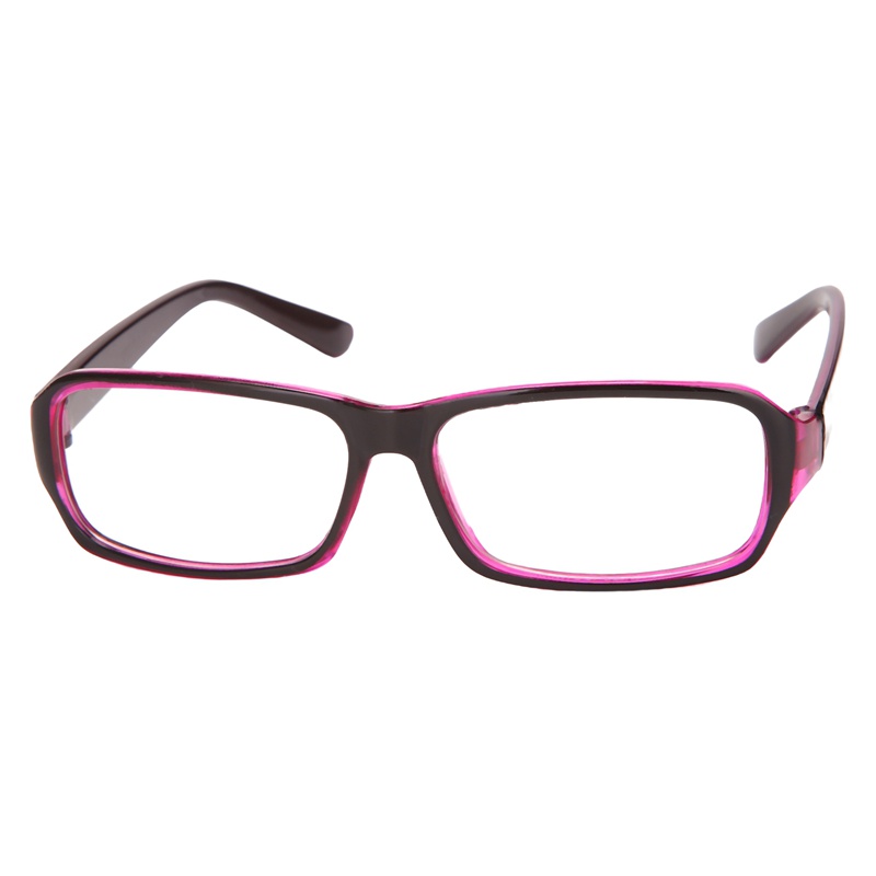 Mắt Kính Gọng Nhựa Tròng Màu Tím / Đen Thời Trang Cho Nam Và Nữ