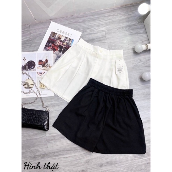 QUẦN SHORT LƯNG CAO XẾP LY - B3U