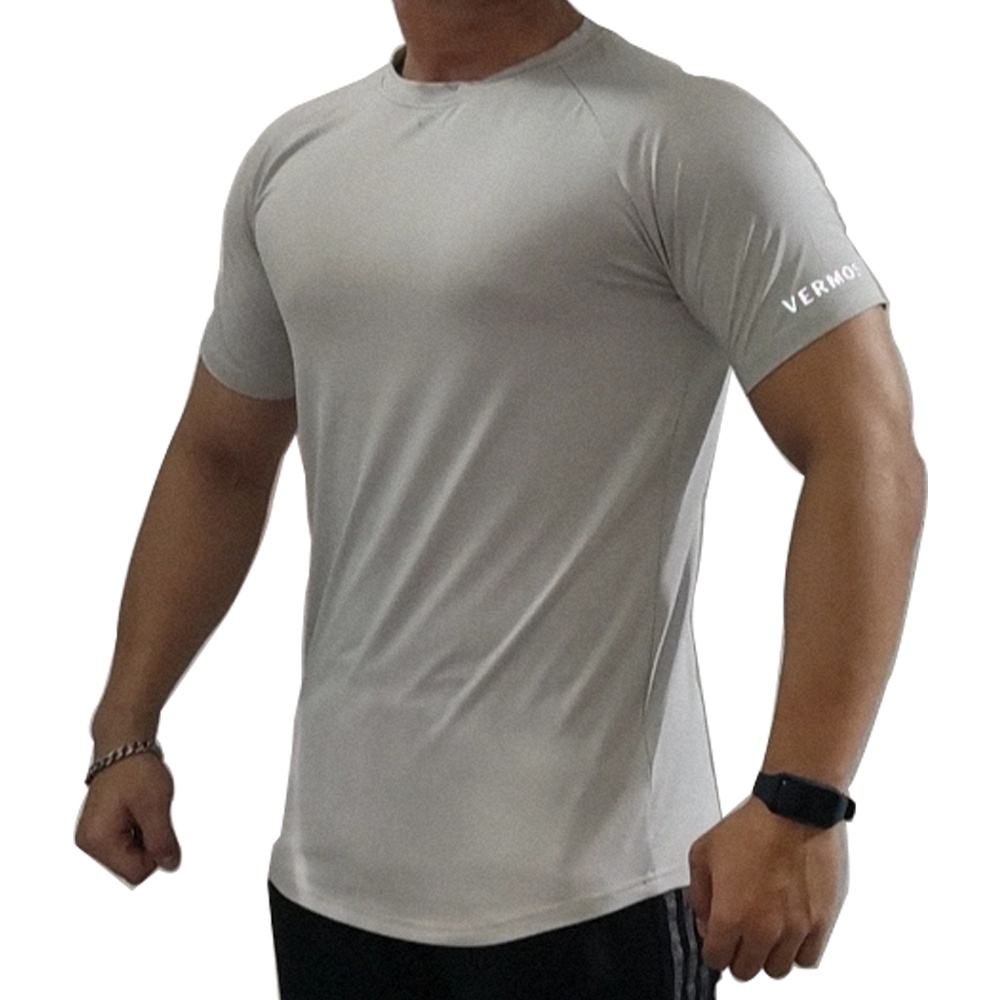 Áo Thun Thể Thao Nam,Áo Tập Gym Nam VERMOS V1 Xám