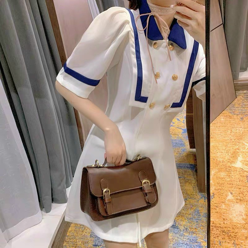 ĐẦM TRẮNG VIỀN CỔ THUỶ THỦ XANH - HÀNG CAO CẤP KÈM HÌNH THẬT - BILA HOUSE | BigBuy360 - bigbuy360.vn