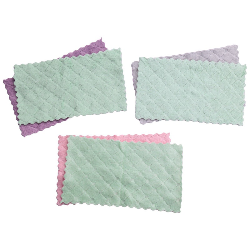 Set 24 Khăn Lau Chén Dĩa Bằng Sợi Nhỏ Cho Nhà Bếp
