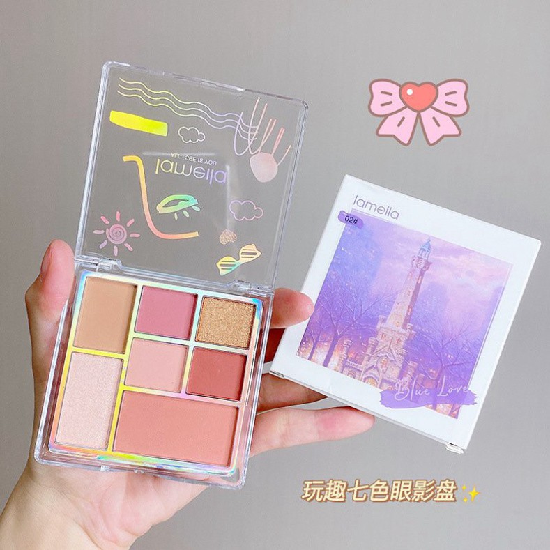 Phấn Mắt 7 Ô Nội Địa Trung Chính Hãng Lameila Thành Phố Biển Trời 5082 EYESHADOW LPM4