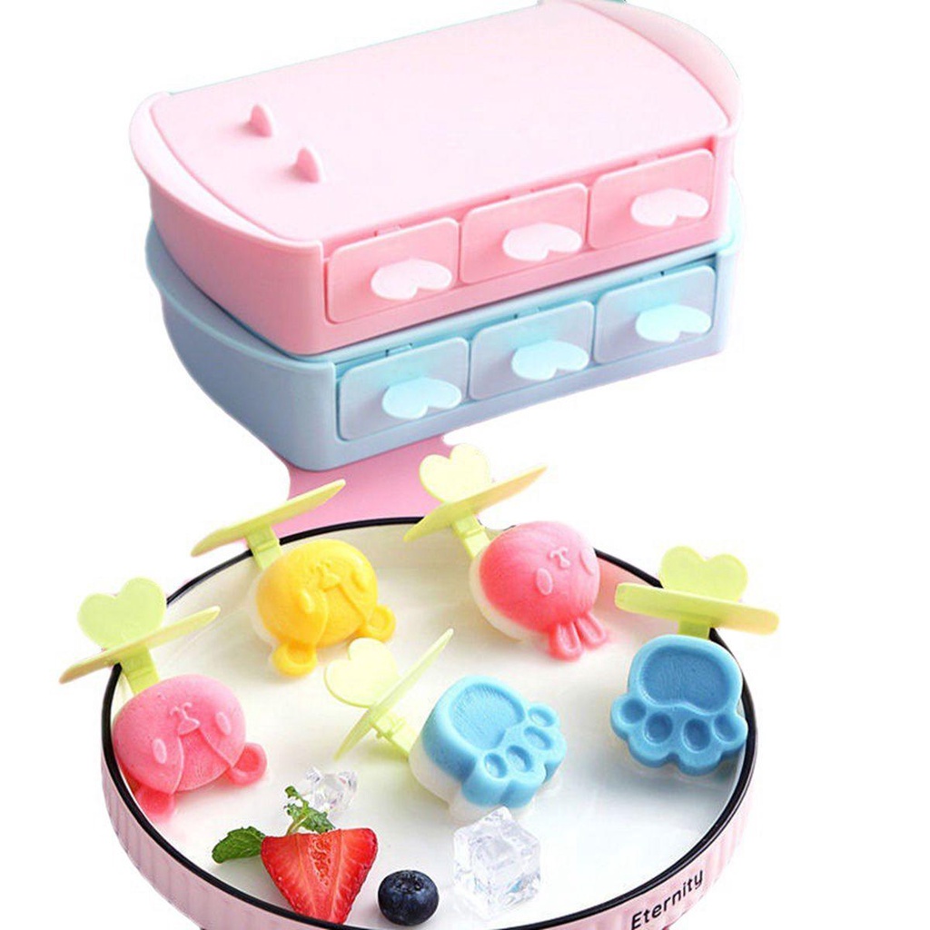 YIYU Khuôn Silicone Làm Kem Que Gấp Gọn Tiện Dụng