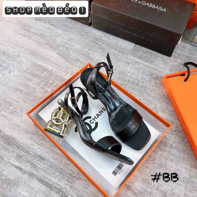 Sandal DG dolce quai ngang gót cách điệu fullbox