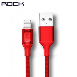 CÁP SẠC IPHONE ROCK METAL CAO CẤP[tự ngắt điện khi đầy pin]