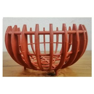 Chậu nhựa giả gỗ trồng lan hình quả bí size 25_Chậu lan bí phi 25