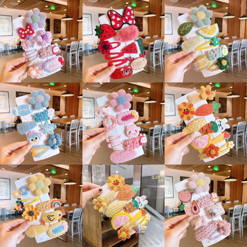 Kẹp Tóc Hình Nơ Bằng Lông Nhung Phong Cách Hàn Quốc Dành Cho Bé Gái