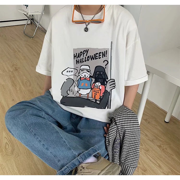 Áo Thun Form Rộng Ngắn Tay Thời Trang Dành Cho Nam