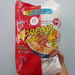 Mì Koreno Jumbo vị bò cay 1kg