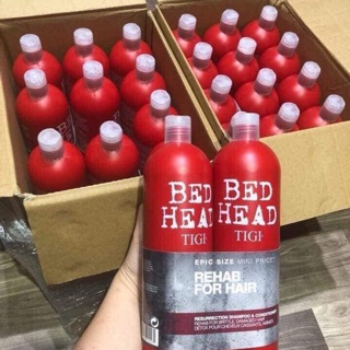 CẶP DẦU GỘI XẢ TIGI BED HEAD MÀU ĐỎ SIÊU MỀM MƯỢT TÓC 750ml