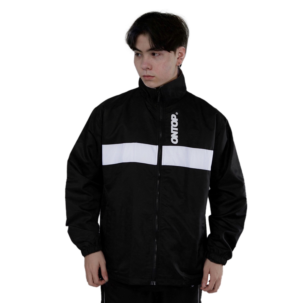 Áo khoác dù nam local brand ONTOP màu đen - UNI jacket O14-AK5