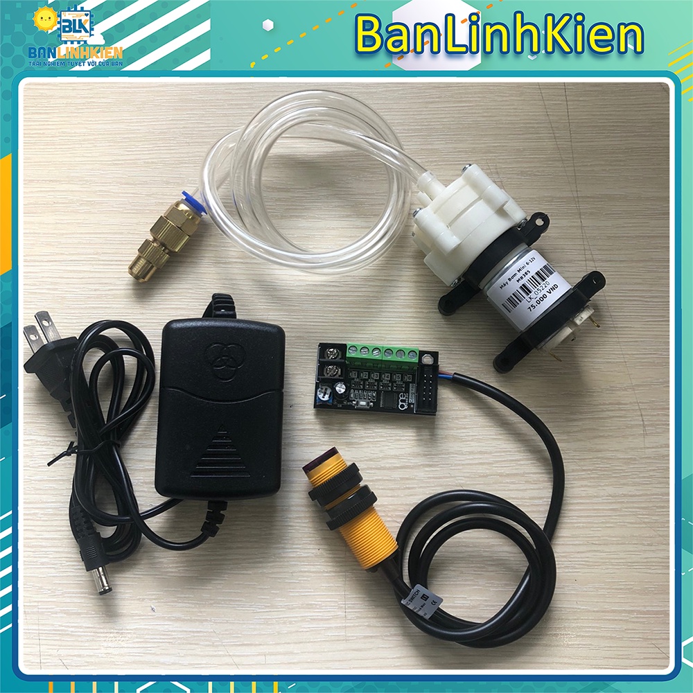 Combo Bộ Mạch Rửa Tay Đầy Đủ Sản Phẩm Gồm Mạch, Cảm Biến, Nguồn, Máy Bơm, Van Nước, Ống Tio, Dây Nối Nguồn