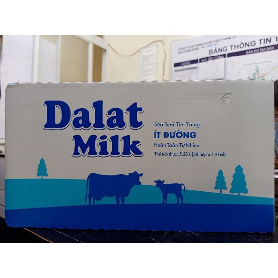 Sữa tươi ít đường 110ml của Đà lạt Chinh hãng giá sốc
