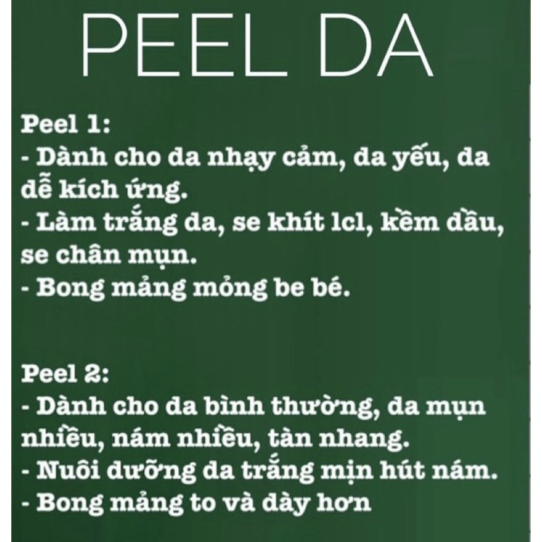 (Chính Hãng) Peel da retinol vi tảo - trang nemo - peel số 1 và peel số 2