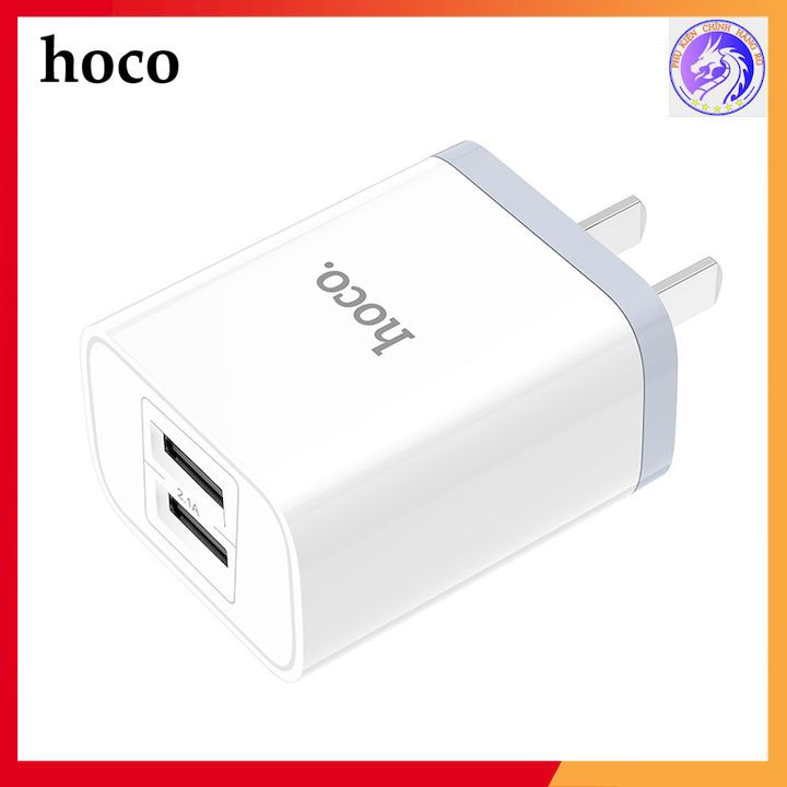 Củ sạc nhanh 2 công HOCO C50 max 2.4A - Chính hãng - Bảo vệ dòng điện