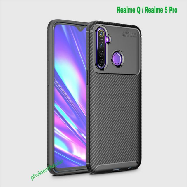 Ốp lưng Oppo A74 4G / F19 / Realme 5 Pro / Realme Q chống sốc Rằn Ri hiệu Auto Focus siêu bền chống mồ hôi vân tay