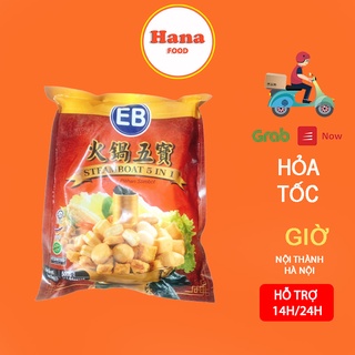 Viên thả lẩu 5in1 EB Malaysia gói 500g-Combo đậu hũ phomai viên thả lâu 5 in 1