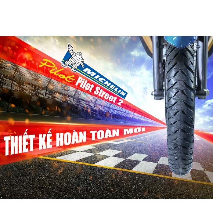 Vỏ (lốp) michelin pilot street 2 70/90-17 cho các loại xe không ruột