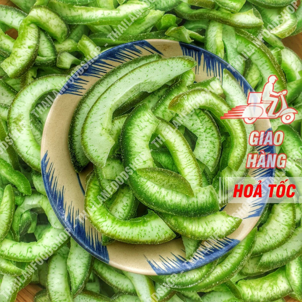 Vỏ Bưởi Xanh Sấy Dẻo Thái Lan Lon 500gr