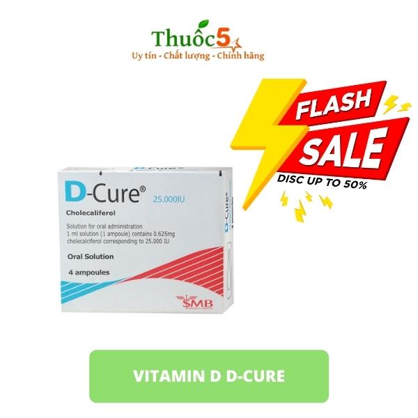Vitamin D D-cure hỗ trợ bổ sung Vitamin hộp 4 ống