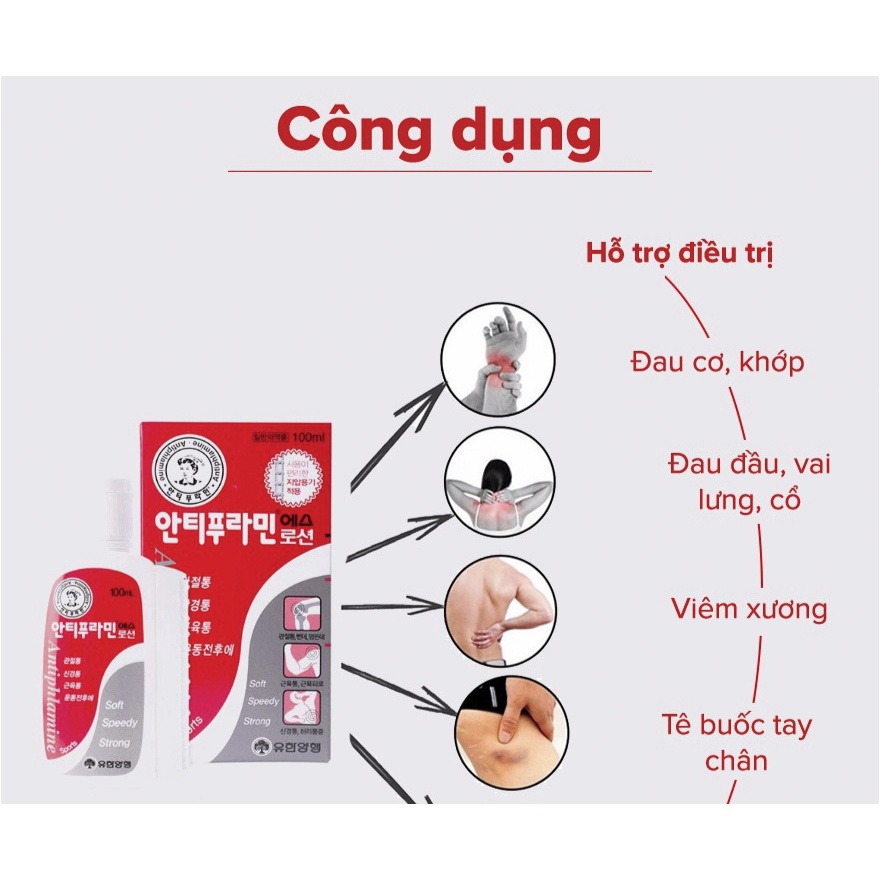 Dầu nóng Hàn Quốc Antiphlamine (100ml) chính hãng