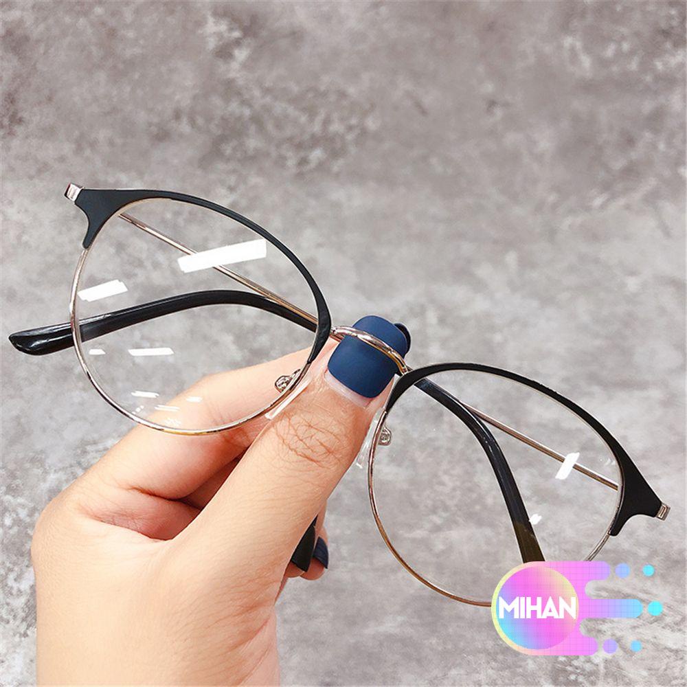 Kính cận gọng tròn kim loại siêu nhẹ hợp thời trang -1.0~-4.0