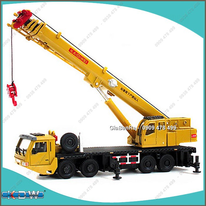 Mô Hình Sắt Xe Cẩu Hạng Nặng 4 Tầng Nâng Cẩu Kéo Cao 97cm Tỉ Lệ 1:50 - Kdw - 9920