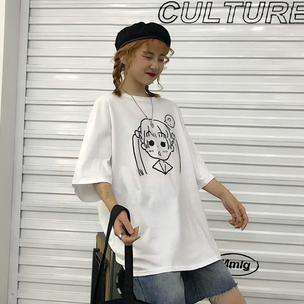 [1hittop] Áo thun unisex tay lỡ form rộng AF010 , áo phông nam nữ form rộng chất cotton mát mịn thấm hút mồ hôi in hình