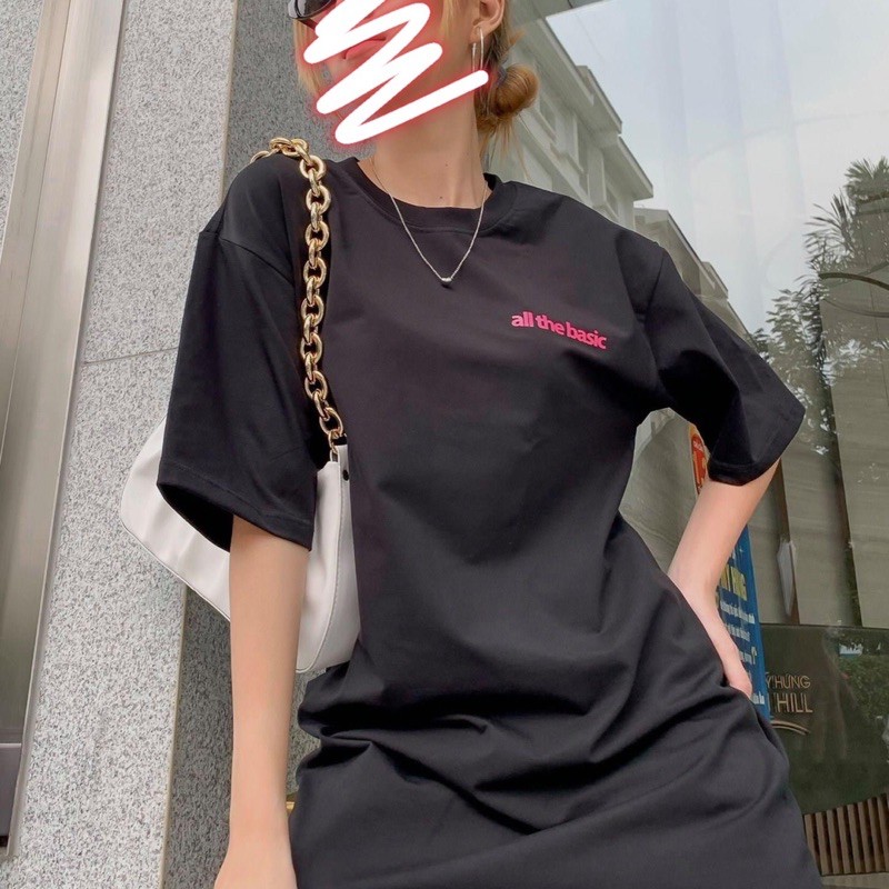 [ PINK ] Áo thun phông tay lỡ form rộng SIGNATURE Unisex