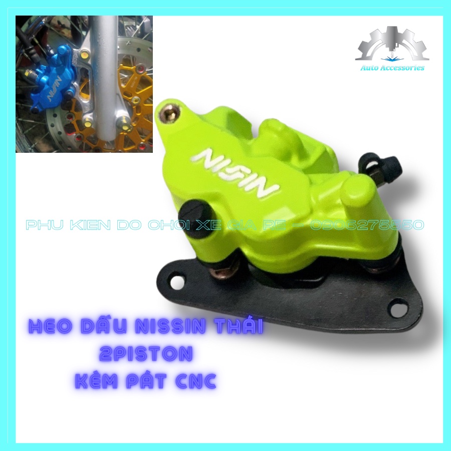 COMBO Heo Dầu Trước NISSIN THÁI Kèm Pát Trước Tất Cả các dòng xe Thông Dụng lắp đặt size đĩa Zin theo Xe Lên Xe Cực Chất