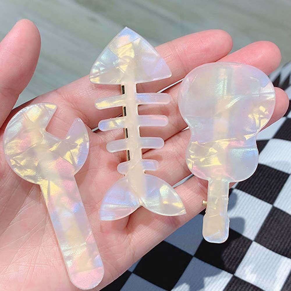 Kẹp Tóc Nhỏ Hình Học Bằng Nhựa Resin Đơn Giản Dễ Phối Trang Phục Chụp Ảnh Cho Bé Gái MXGOODS