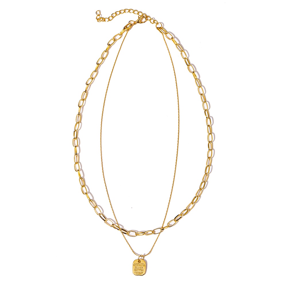 Dây Chuyền Mạ Vàng / Bạc Nhiều Lớp Thiết Kế Độc Đáo Cho Nữ