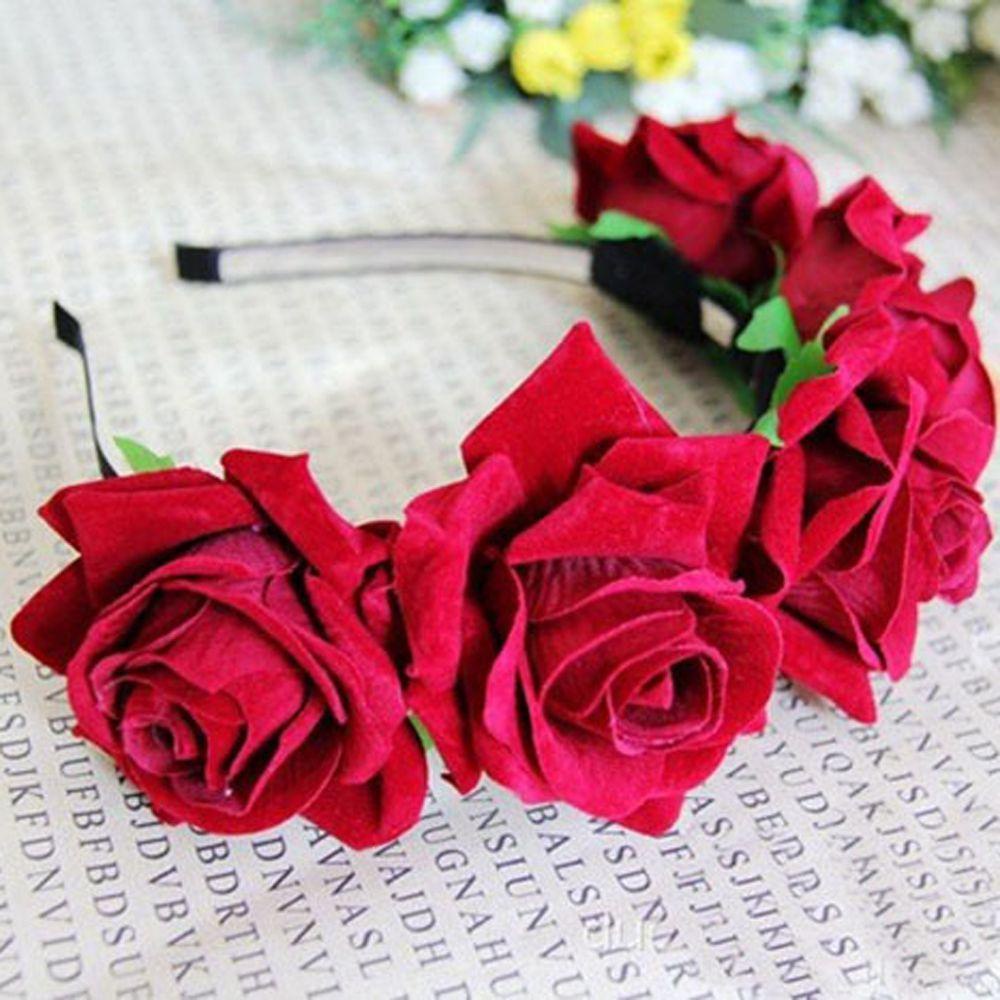 NICKOLAS Vòng Hoa Hồng Cài Tóc Thời Trang Cho Nữ