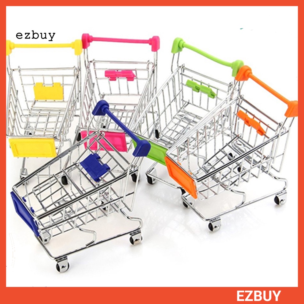 Giỏ Mua Sắm Mini Có Bánh Xe Đẩy Độc Đáo Trang Trí Nhà Cửa