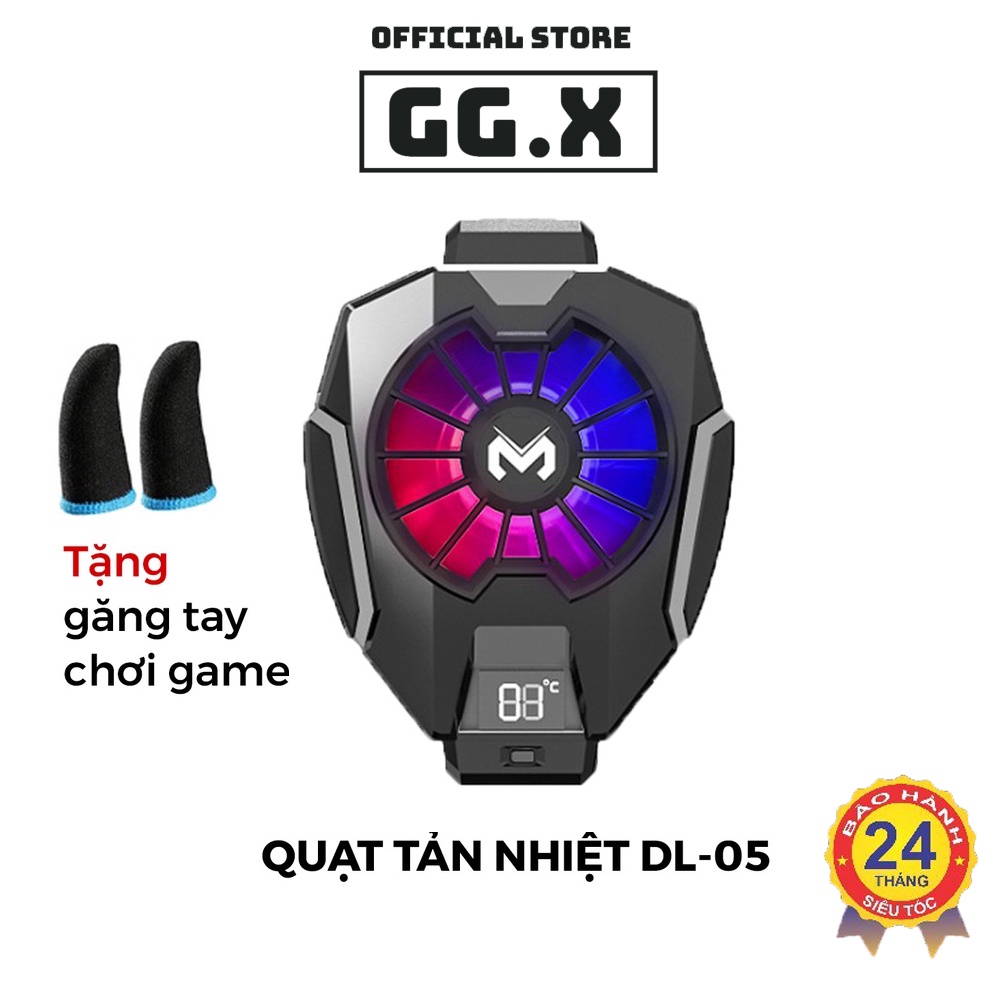 Quạt Tản Nhiệt Điện Thoại DL 05 Công Nghệ Sò Lạnh - Làm Mát Siêu Nhanh - Hiển Thị Nhiệt Độ - Gearxin247