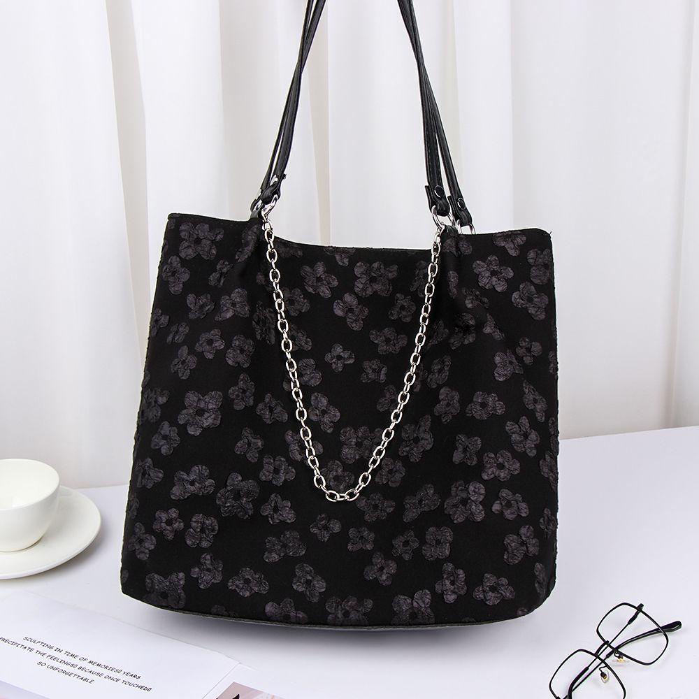 Túi Xách Tote Mềm Phối Dây Xích Đeo Vai Sành Điệu