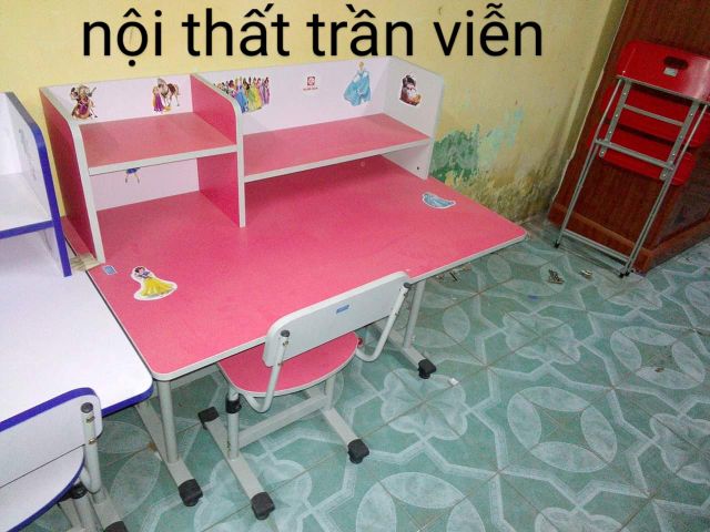 Bàn ghế học sinh liền giá sách - bàn ghế học sinh xuân hòa - BHS-13-07 | BigBuy360 - bigbuy360.vn