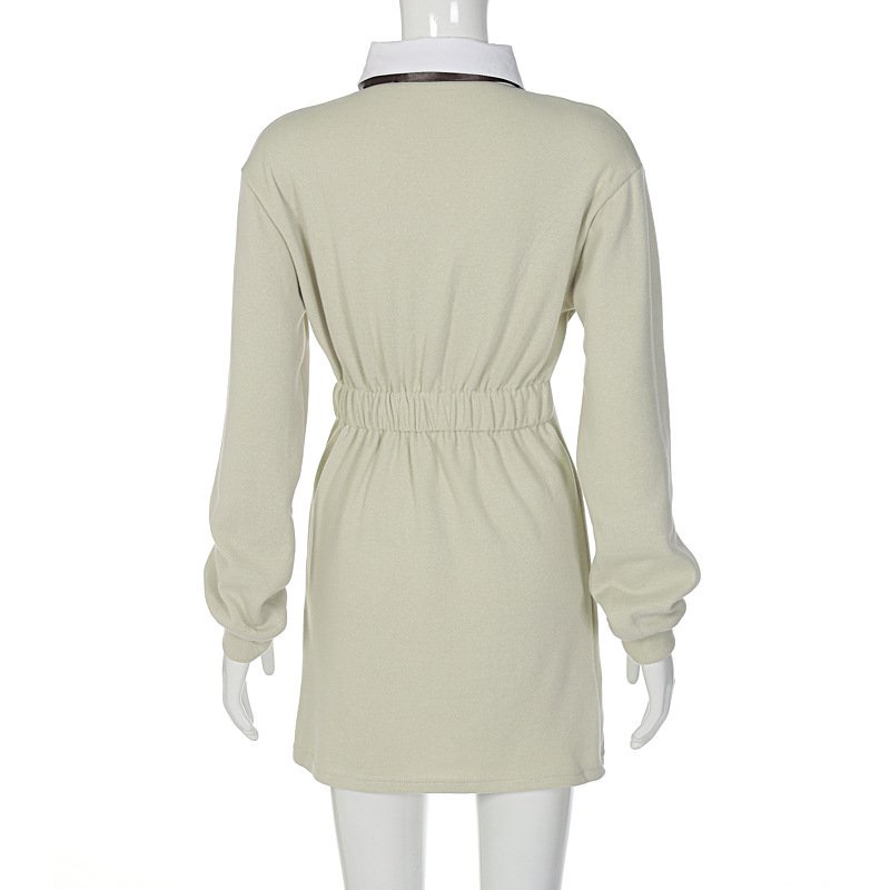 Đầm tay dài cổ polo thời trang cho nữ