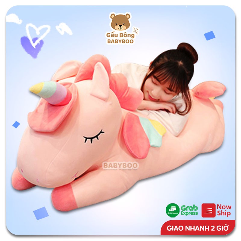 Gấu Bông Kì Lân Unicorn Một Sừng Mềm Mịn Cao Cấp BABYBOO – Gối Ôm Thú Nhồi Bông Quà Tặng Yêu Thương Cho Bé