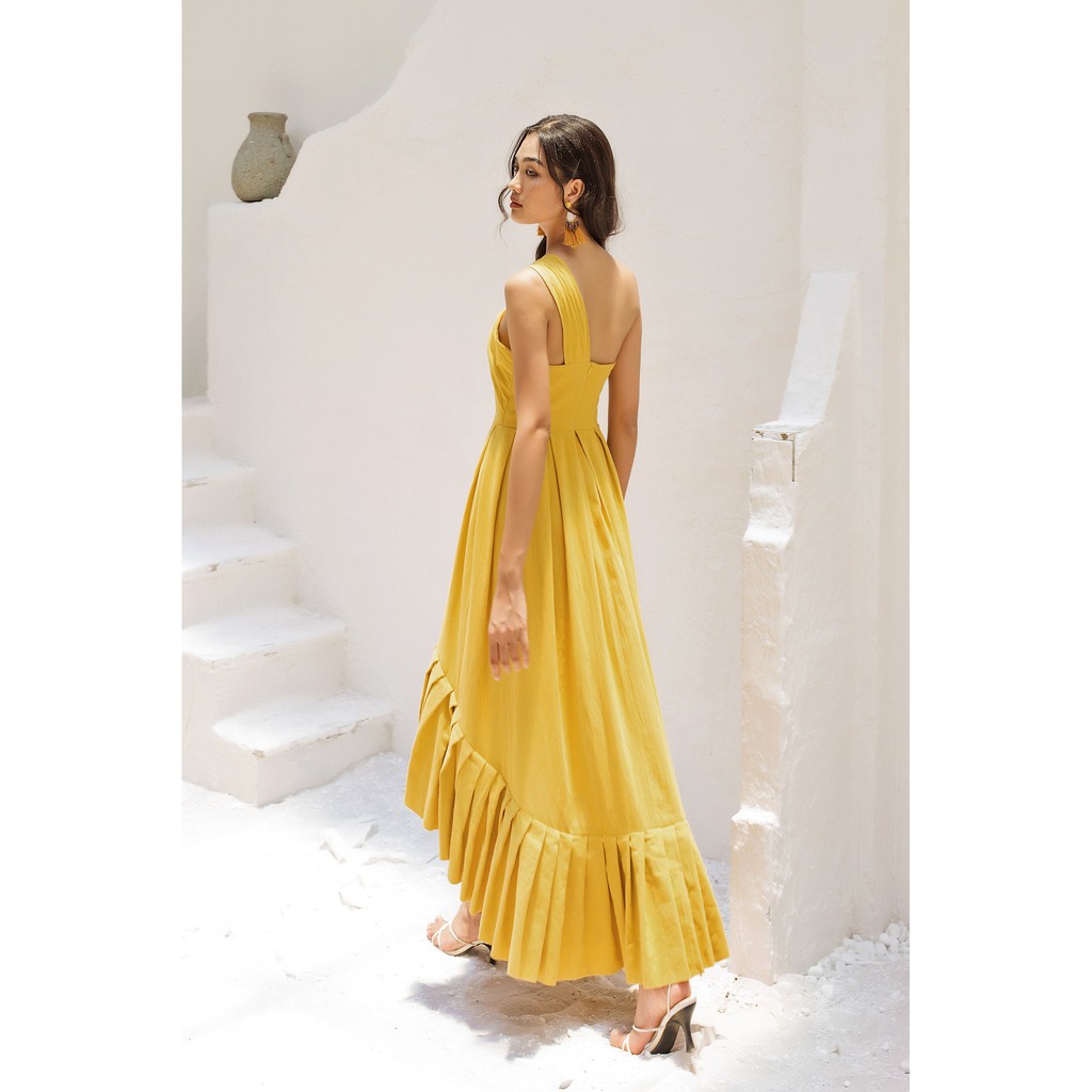 SÒ VINTAGE - DONNA Đầm xếp ly tùng xòe một dây chéo vai | BigBuy360 - bigbuy360.vn