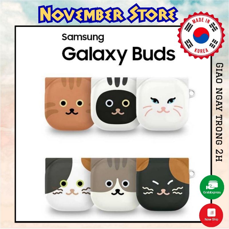 Ốp case cho Galaxy Buds2 Pro / Buds 2 / Buds Pro / Buds Live - Cat Series - Tặng kèm móc khóa - Made in Korea