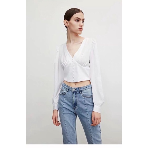 Áo lụa trắng Urban Revivo