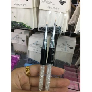 Cọ râu cán đá, cọ vẽ nét nail siêu thẳng