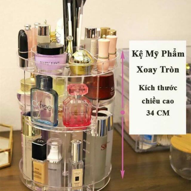 Kệ mỹ phẩm xoay tròn 360 độ | BigBuy360 - bigbuy360.vn