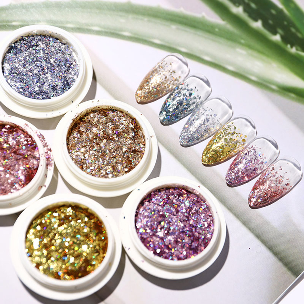 Kim Sa 3D Lấp Lánh Trang Trí Móng Tay Nghệ Thuật DIY