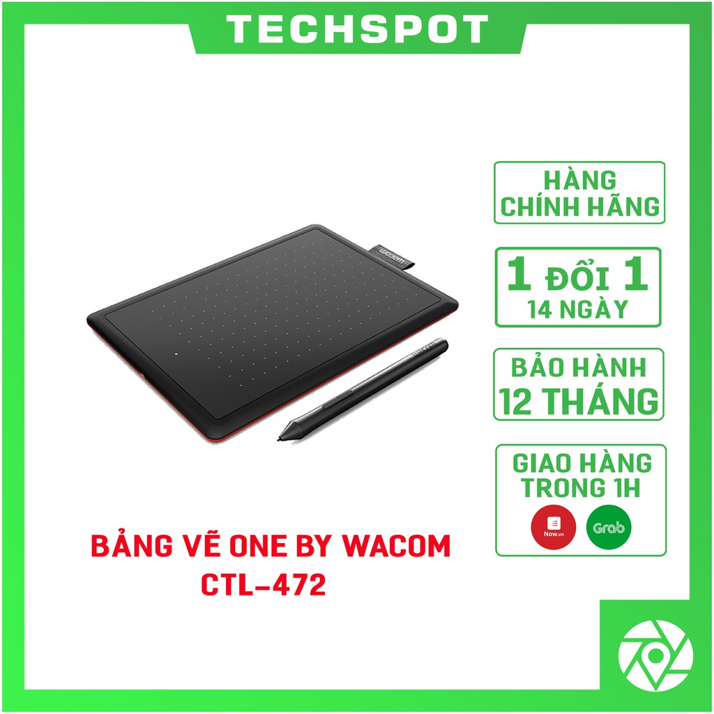 Bảng Vẽ Điện Tử Cảm Ứng One by Wacom CTL-472 Small | Bảo hành 12 tháng | Hàng Chính Hãng