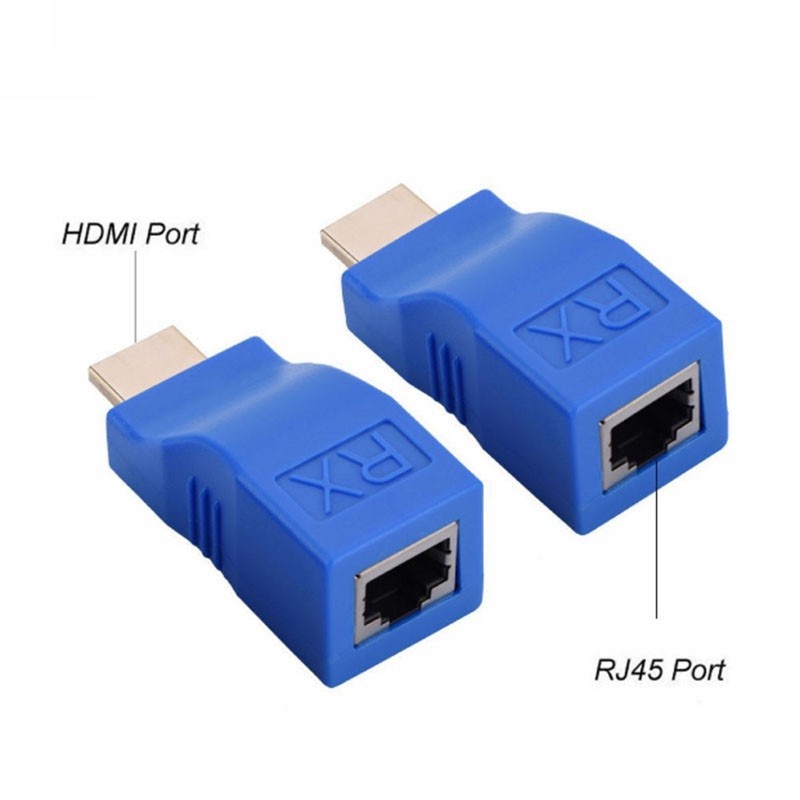 Bộ kết nối HDMI nối dài thông qua dây Lan. Max 30m. Bộ chuyển HDMI to Lan 30m. Vi Tính Quốc Duy