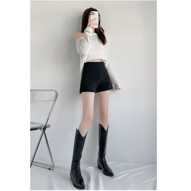 Quần short nữ cạp cao 044 Maia clothes  ,chất vải tuyết mưa, không nhăn